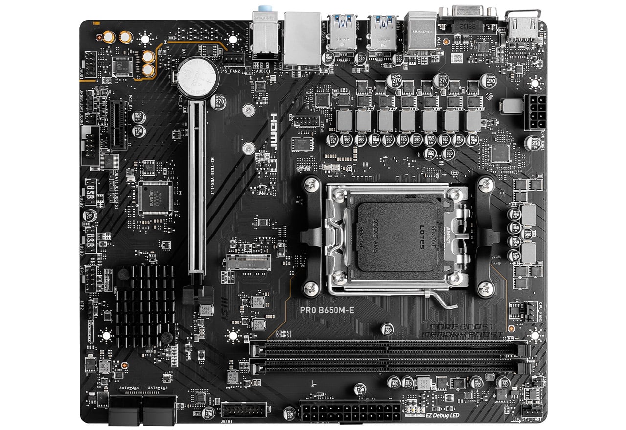 PRO B650M-E | MSI マザーボード AMD B650チップセット | 株式会社アスク