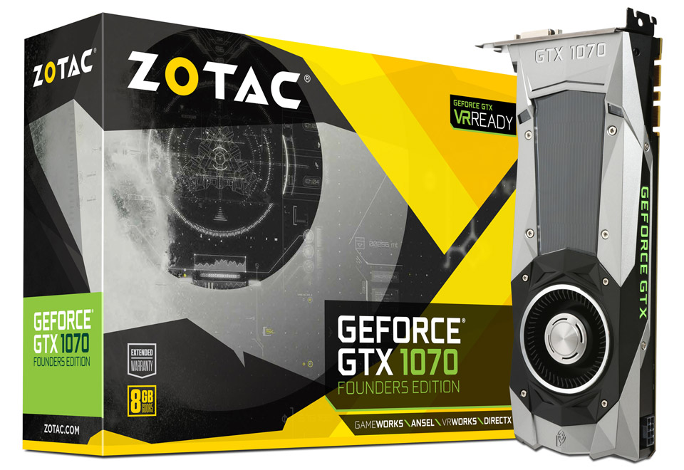 ZOTAC GeForce GTX 1070 Founders Edition | ZOTAC NVIDIA