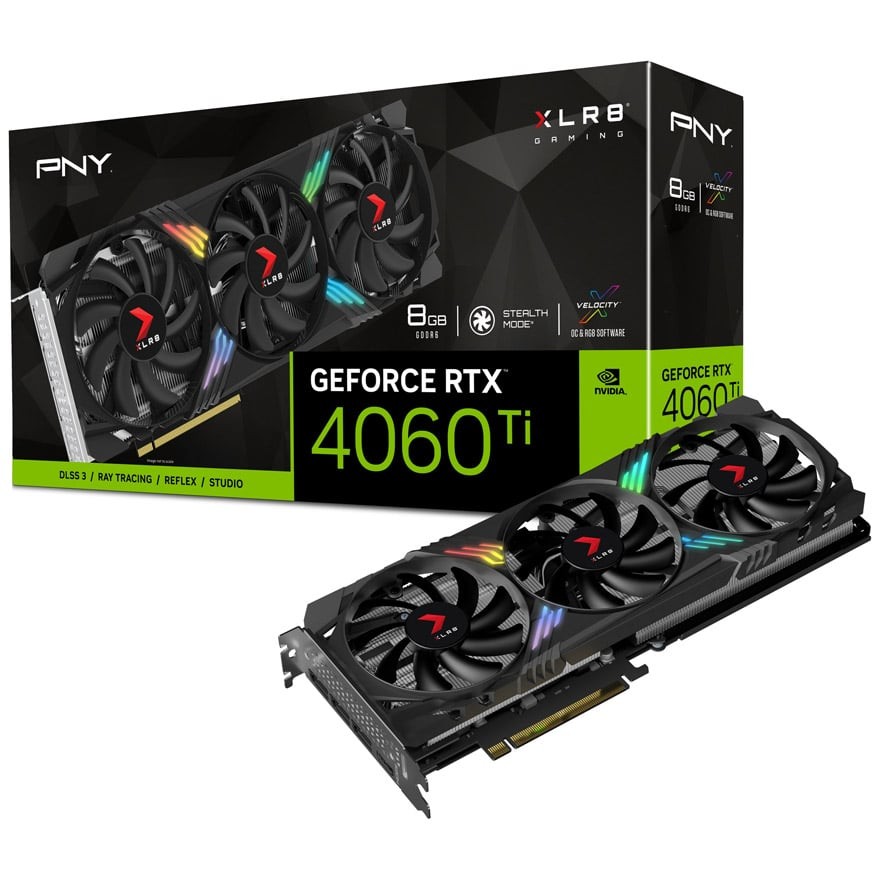 PNY GeForce RTX 4060 Ti 8GB XLR8 Gaming VERTO EPIC-X ARGB 3FAN