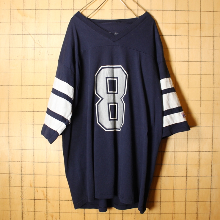 80s 90s USA製 LOGO7 AIKMAN 両面プリント フットボール ナンバリング