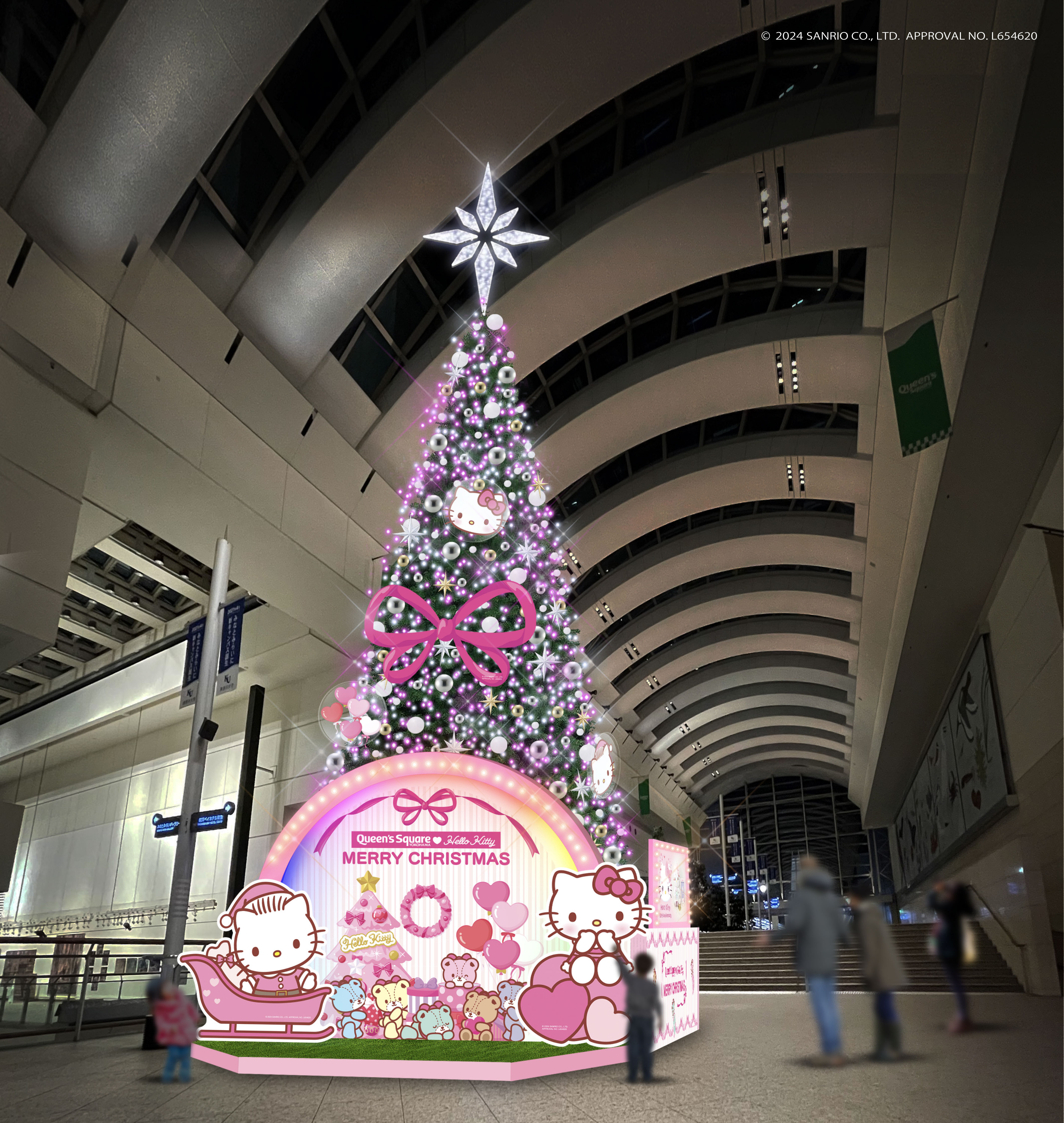 クイーンズスクエア横浜クリスマス2024 「Hello Kitty Happy Christmas