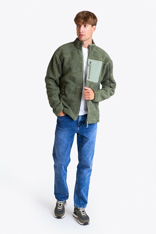 Oversized full-zip sherpa fleece jacket | Audimas