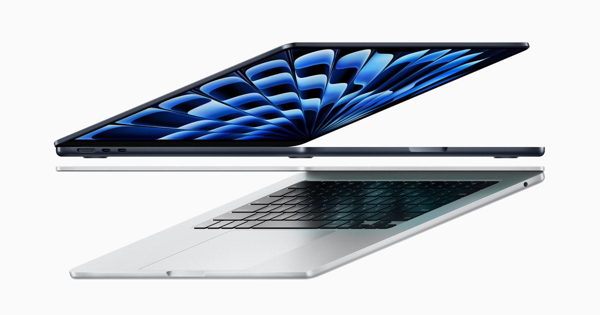 Apple、パワフルなM3チップを搭載した新しい13インチと15インチMacBook