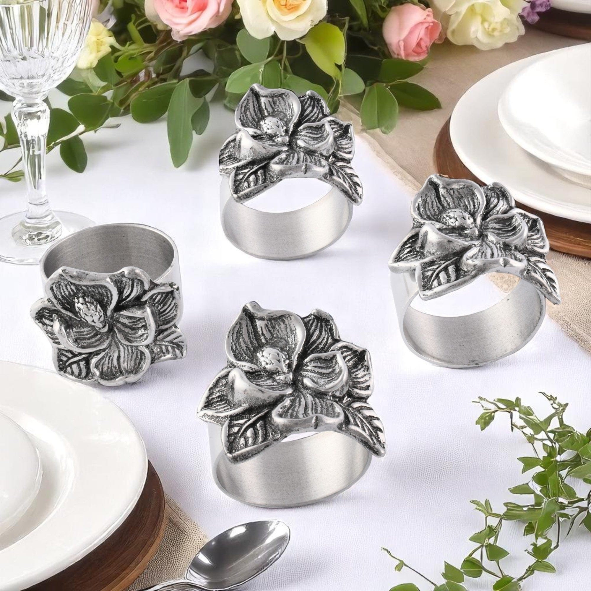 Unique Floral Napkin Rings for Formal or Casual Dining | Kitchen