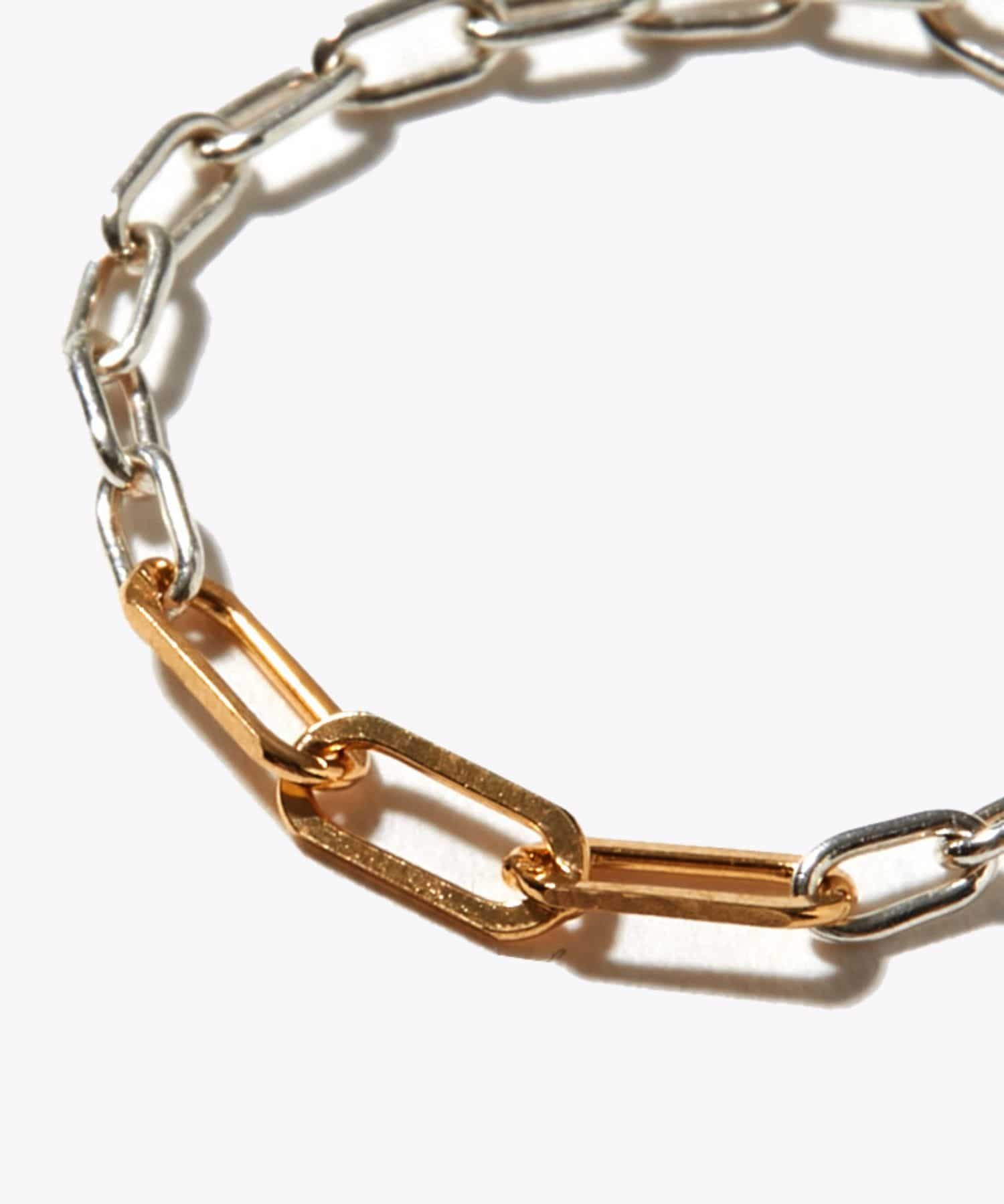 basic] K18 silver combination chain ring｜ARTIDA OUD（アルティーダ