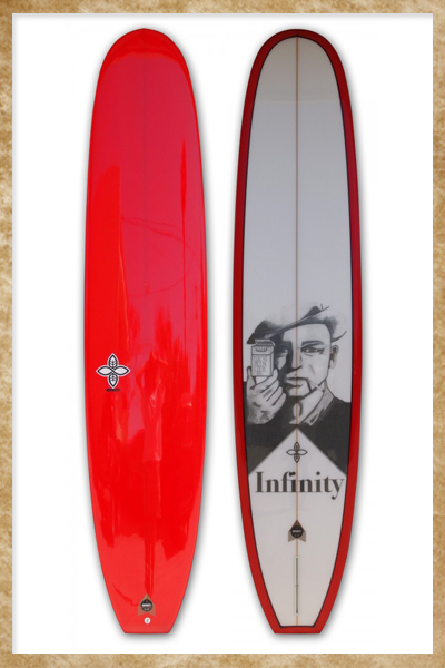 infinity インフィニティ ハンドシェイプのサーフボード,スタンド
