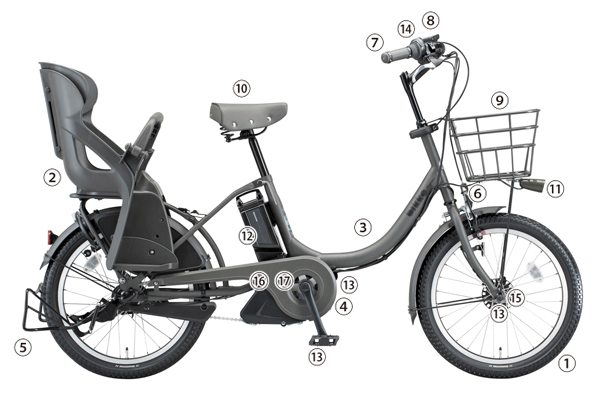 子供乗せ電動アシスト自転車 「Angelino petite e(アンジェリーノ