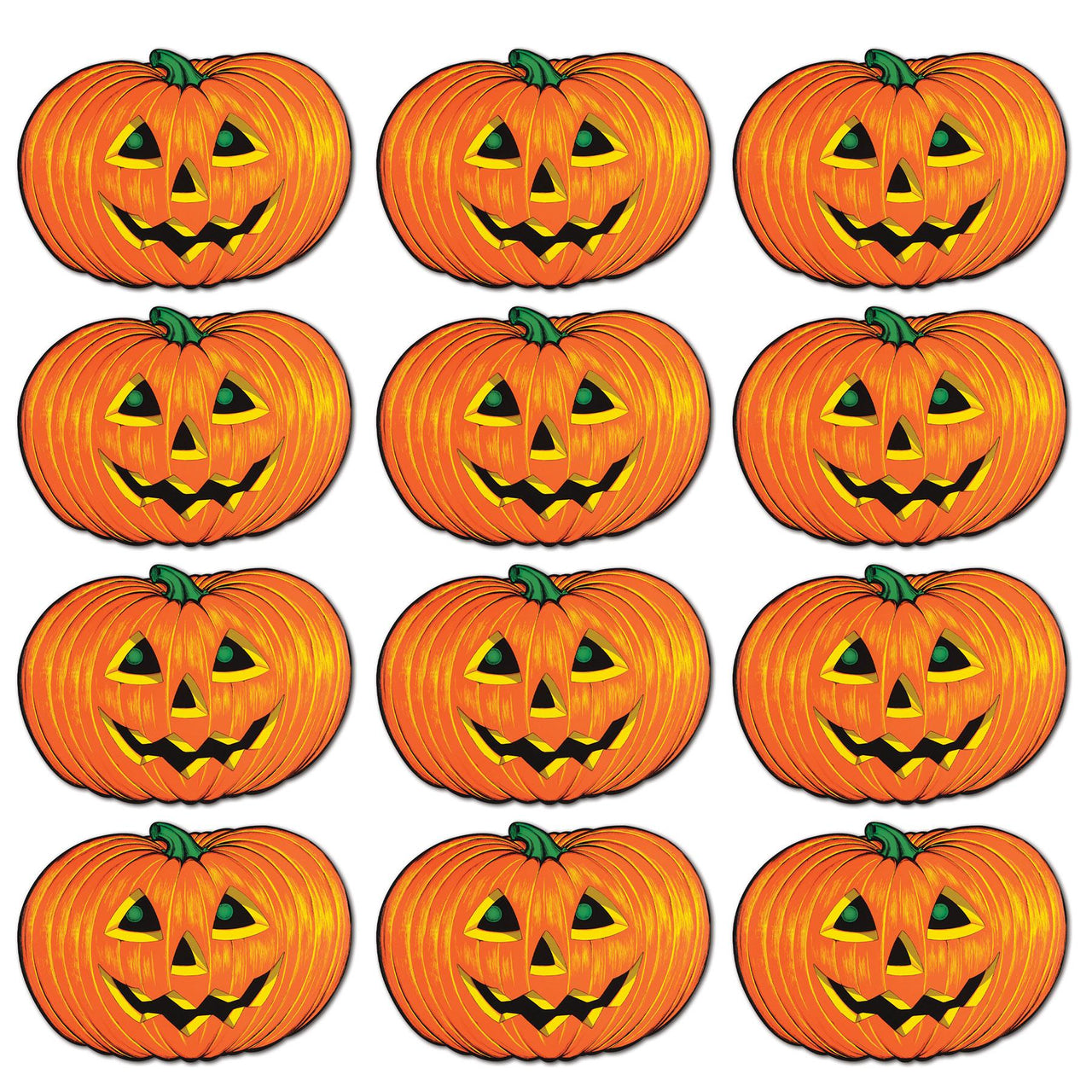 Beistle Halloween Party Jack-O-Lantern Faces – Bulk Party Supplies