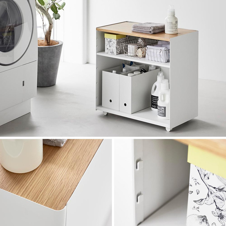 隠せるテレワークワゴン タワー 山崎実業 公式 tower 1424 1425