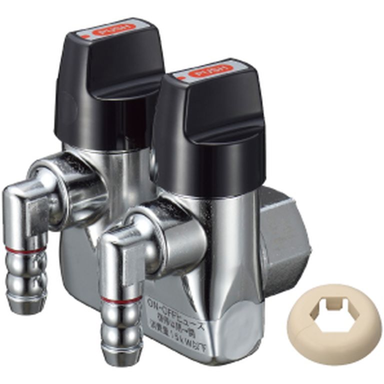 G025ZU-12P｜光陽産業｜LPガス用 LB二口ON・OFFヒューズガス栓 Rc1/2