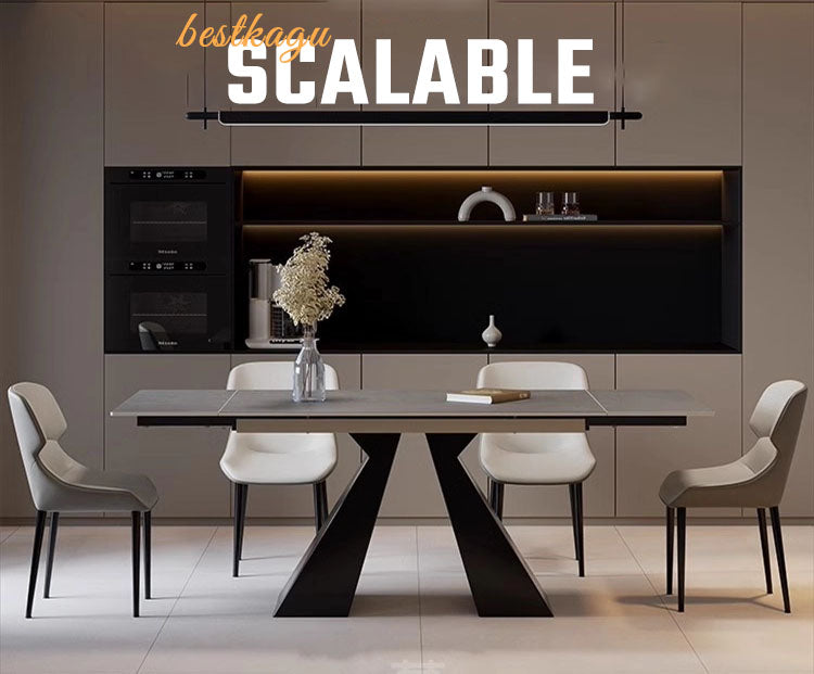 伸長式ダイニングテーブル セラミックおしゃれダイニング家具