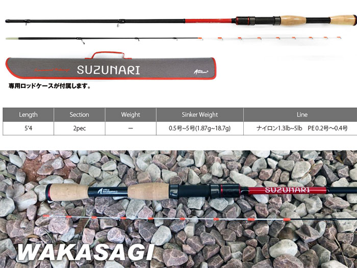 オフィスユーカリ スズナリ 5.4ft ワカサギロッド 2本継 - 【バス
