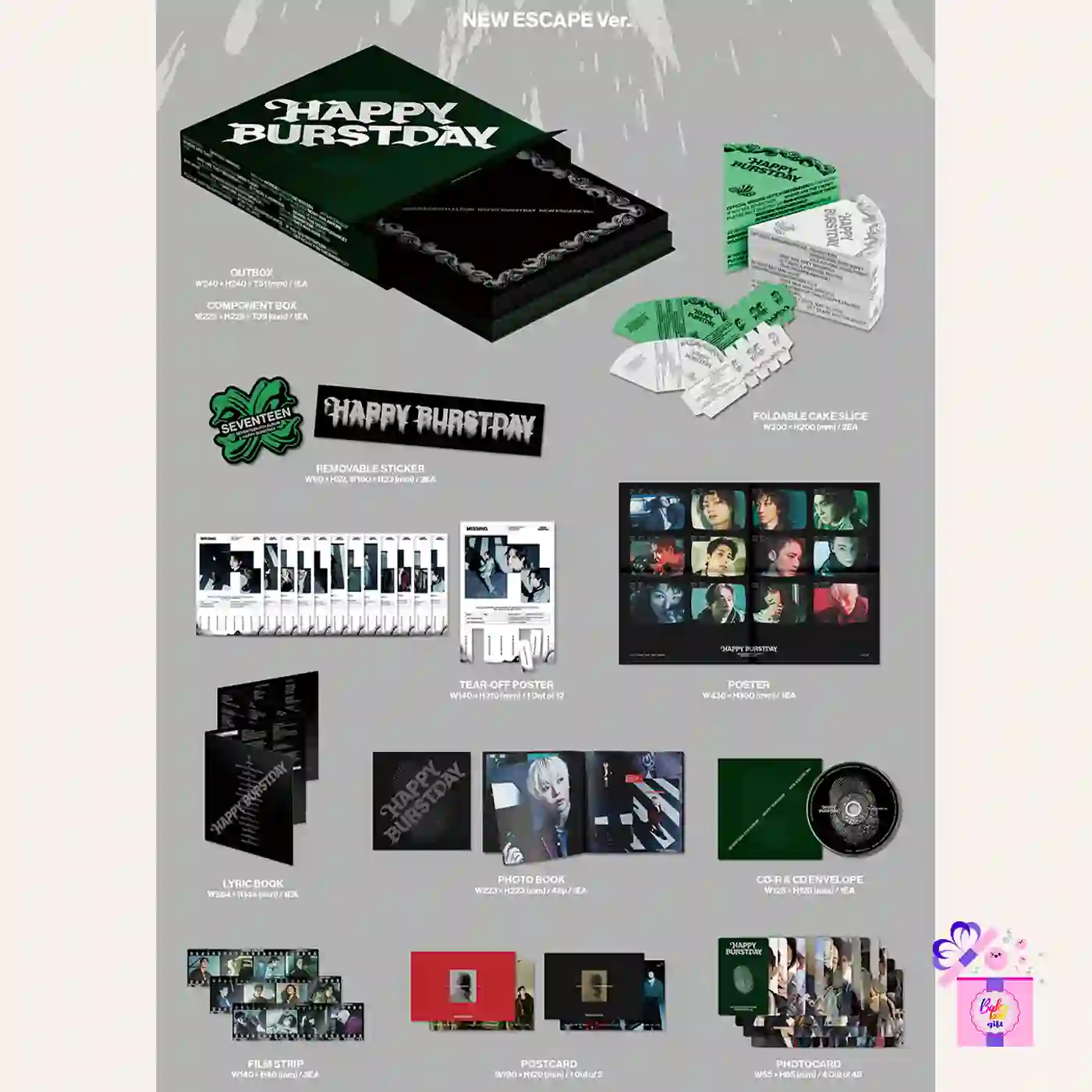 SEVENTEEN – Happy Burstday + Weverse Gifts* (5th Full Album) – Bak