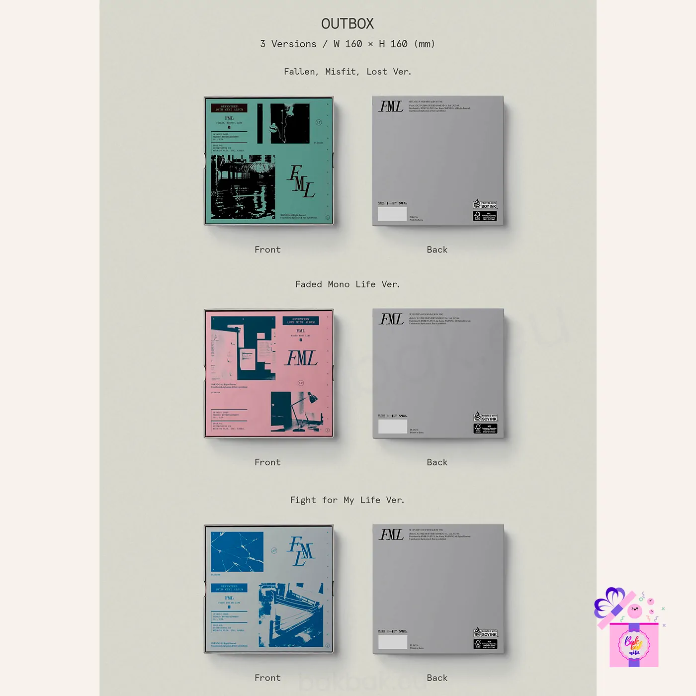 SEVENTEEN – FML + Weverse Gifts – Bak Bak K-Pop Store