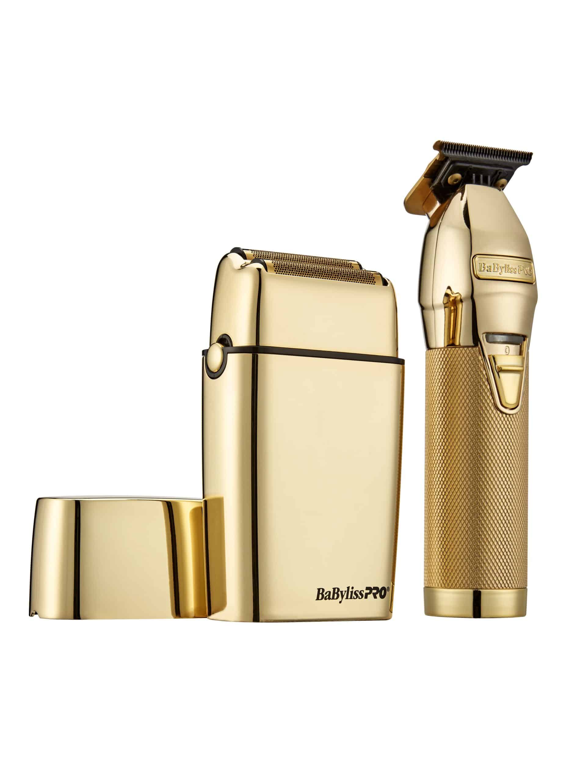 BabylissPro Limited Edition Gold Trimmer and Double Foil Shaver