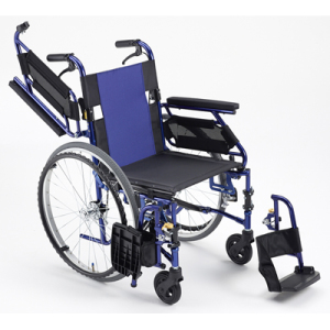 軽量車いす キャリカルプラス 自操型 (青)｜BASE