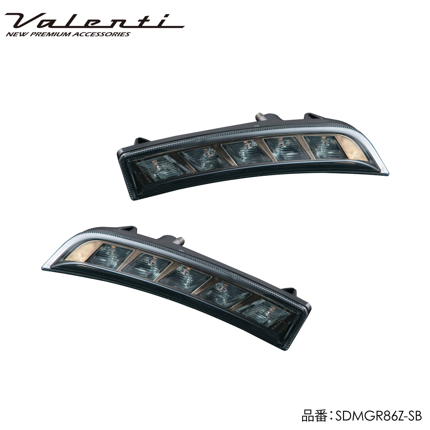 VALENTI JEWEL LED SIDE MARKER LIGHT SMOKE BLACK CHROME FOR TOYOTA