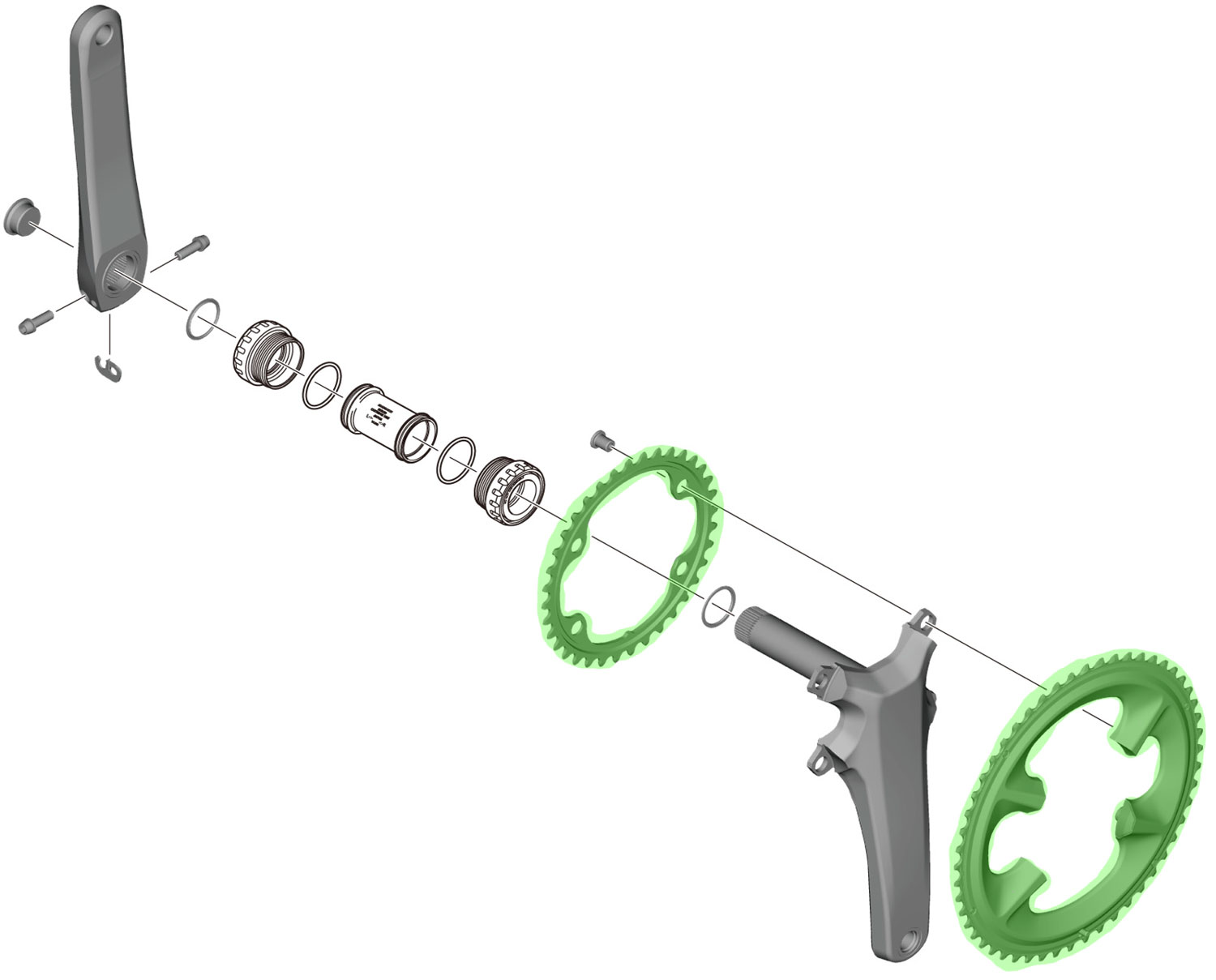 Shimano ULTEGRA Chainring for FC-R8100 52/36T Chainring 12-speed