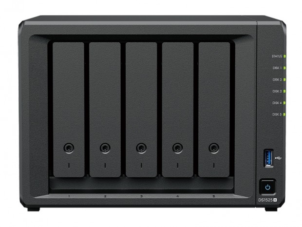 デュアル2.5G LANを搭載する5ベイNAS、Synology「DiskStation DS1525+