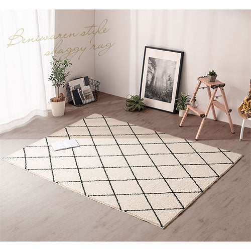 ベニワレン風シャギーラグ 140×190cm ラグ ベニワレン風ラグ おしゃれ