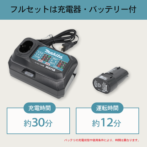 マキタ 充電式クリーナー 充電器・バッテリー付き CL070DSHの通販