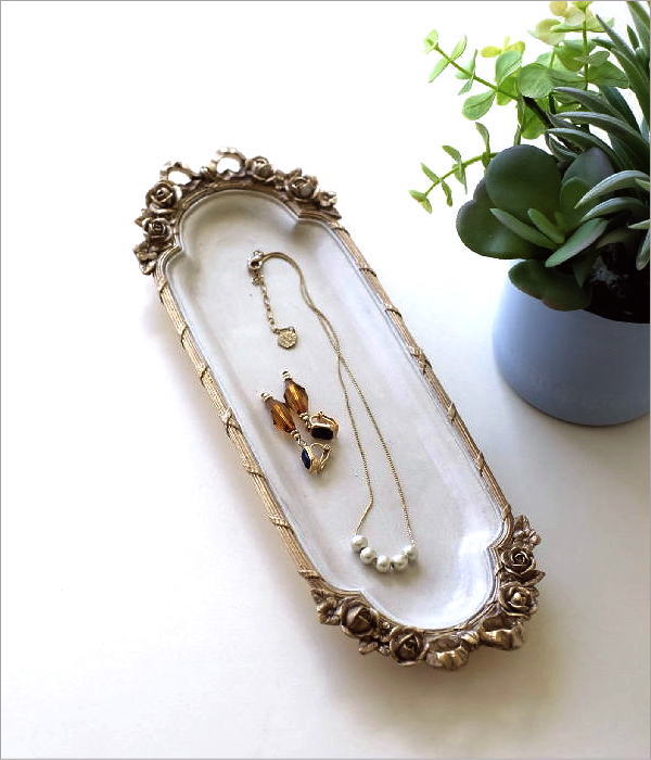 トレー トレイ おしゃれ 小物置き 卓上 エレガント クラシック