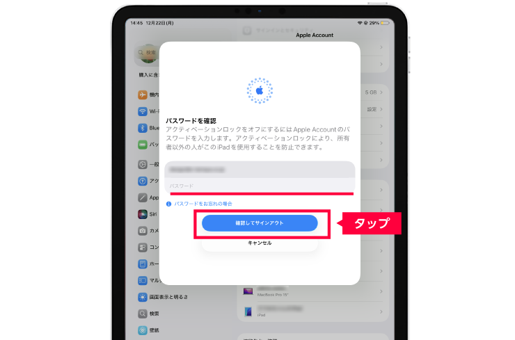 Apple Account/iCloudのサインアウト方法【iOS26/iPadOS26】 - e-タマヤ