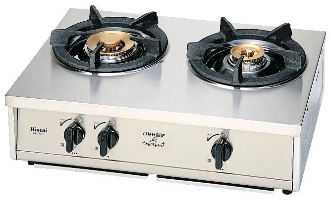 RTS-2CT 強火力でコンパクトな業務用の2口 リンナイ ガステーブルの