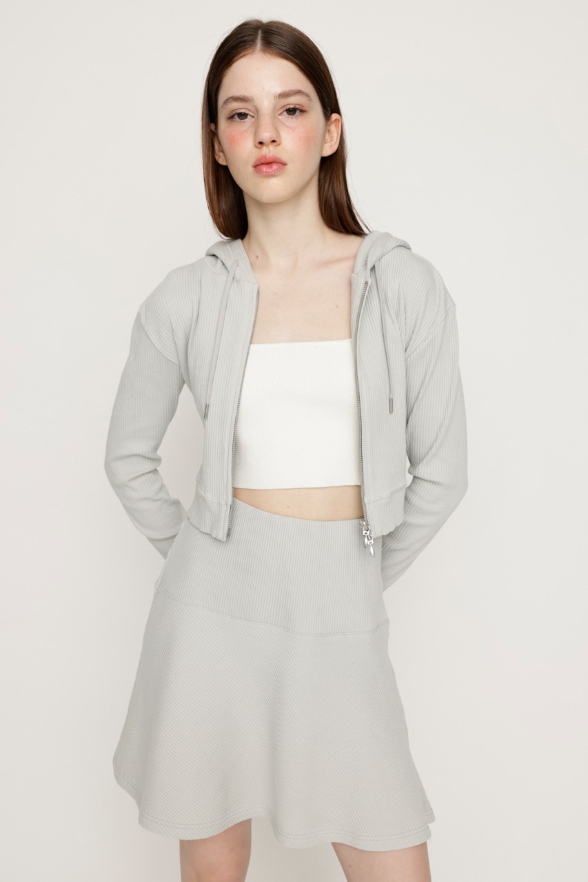 SLY | CROPPED HOODIE FLARE SK 2P (ワンピース(ミニ・ミディアム