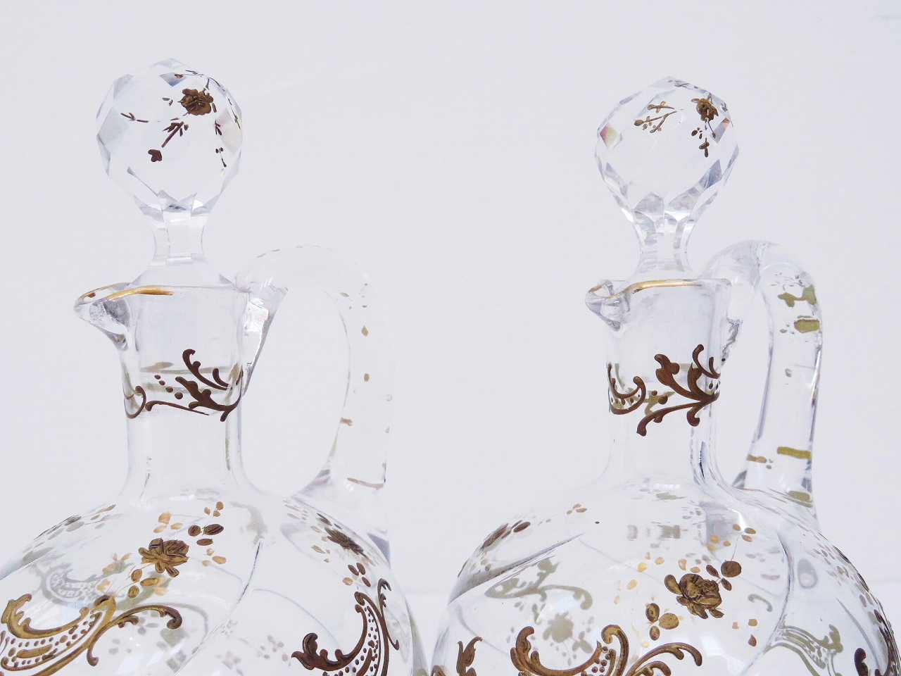 バカラクリスタル 金彩ボトルペア - 薔薇と天使のアンティーク