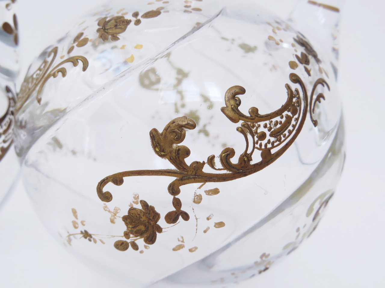 バカラクリスタル 金彩ボトルペア - 薔薇と天使のアンティーク