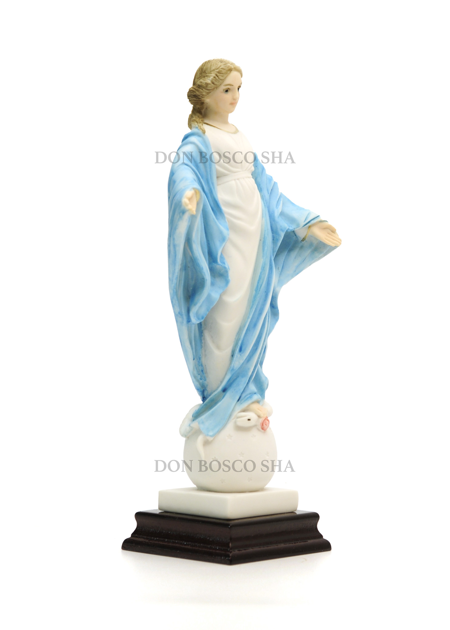 プラストマーブル製 ほほえみのマリア像 約25cm カラー ※在庫僅少