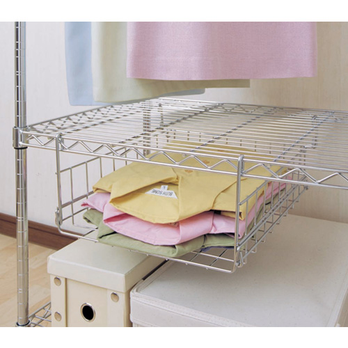 別売パーツ】メタルラック棚下バスケット MR-B4B アイリスオーヤマ