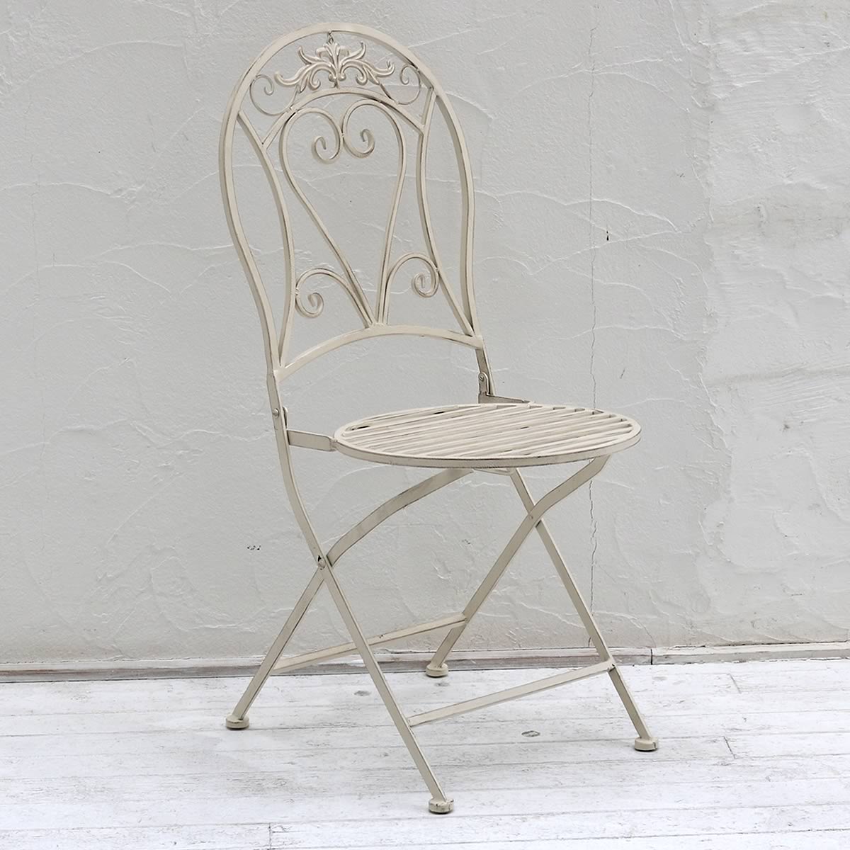 ホワイトアイアンチェア 2脚セット SPL-6627WHT-2P ホワイト SST