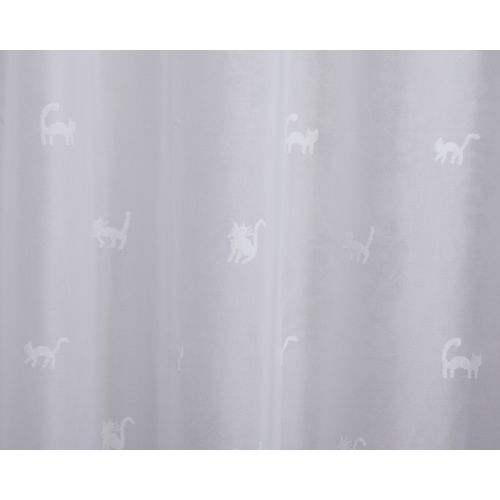 レースカーテン ちびネコレース 2枚入 ユニベール レースカーテン 100