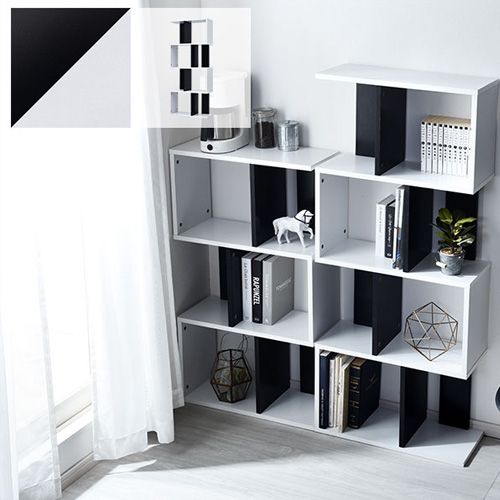 S字 ディスプレイラック 4段 WN 00-167-wn ウォールナット ワイエム