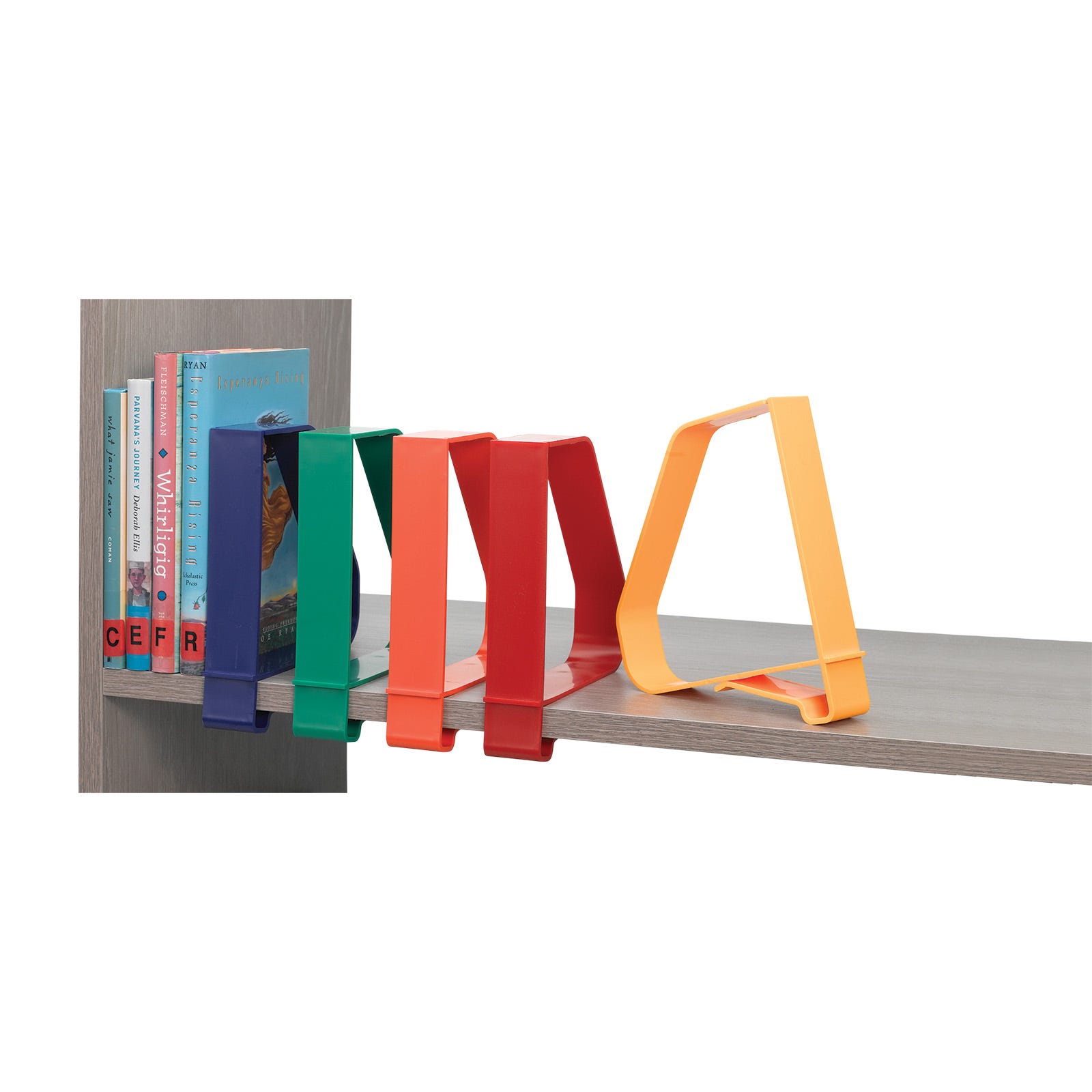 Gressco Clip-On Book Supports - Shelf Markers for Learning Spaces
