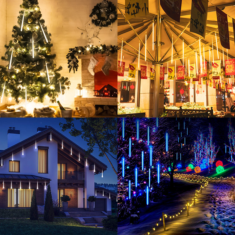 ソーラー イルミネーション 屋外用 つらら スノーフォール 10本 30cm