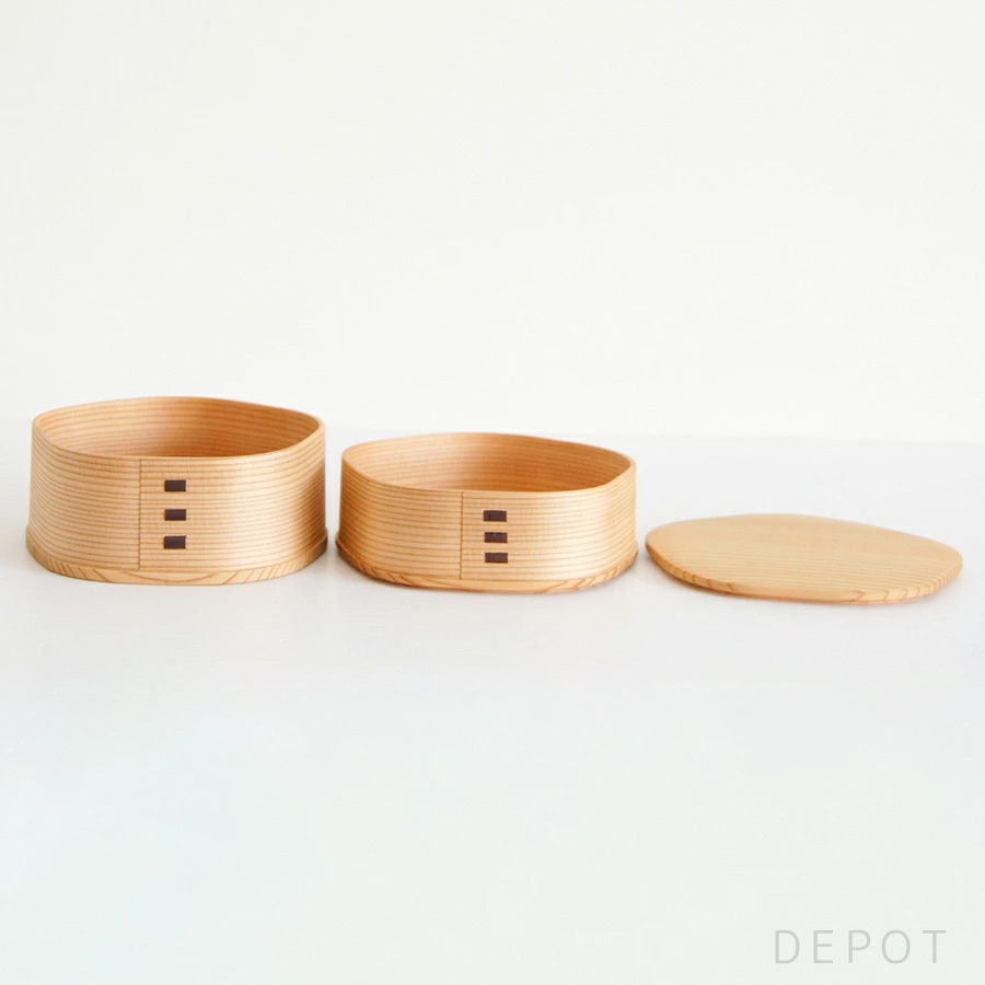 弁当箱 【梅花弁当】（曲げわっぱ わっぱ弁当 木製 2段弁当箱 国産 杉