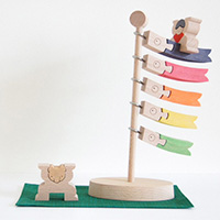 鯉のぼり（小）】 木のおもちゃデポー