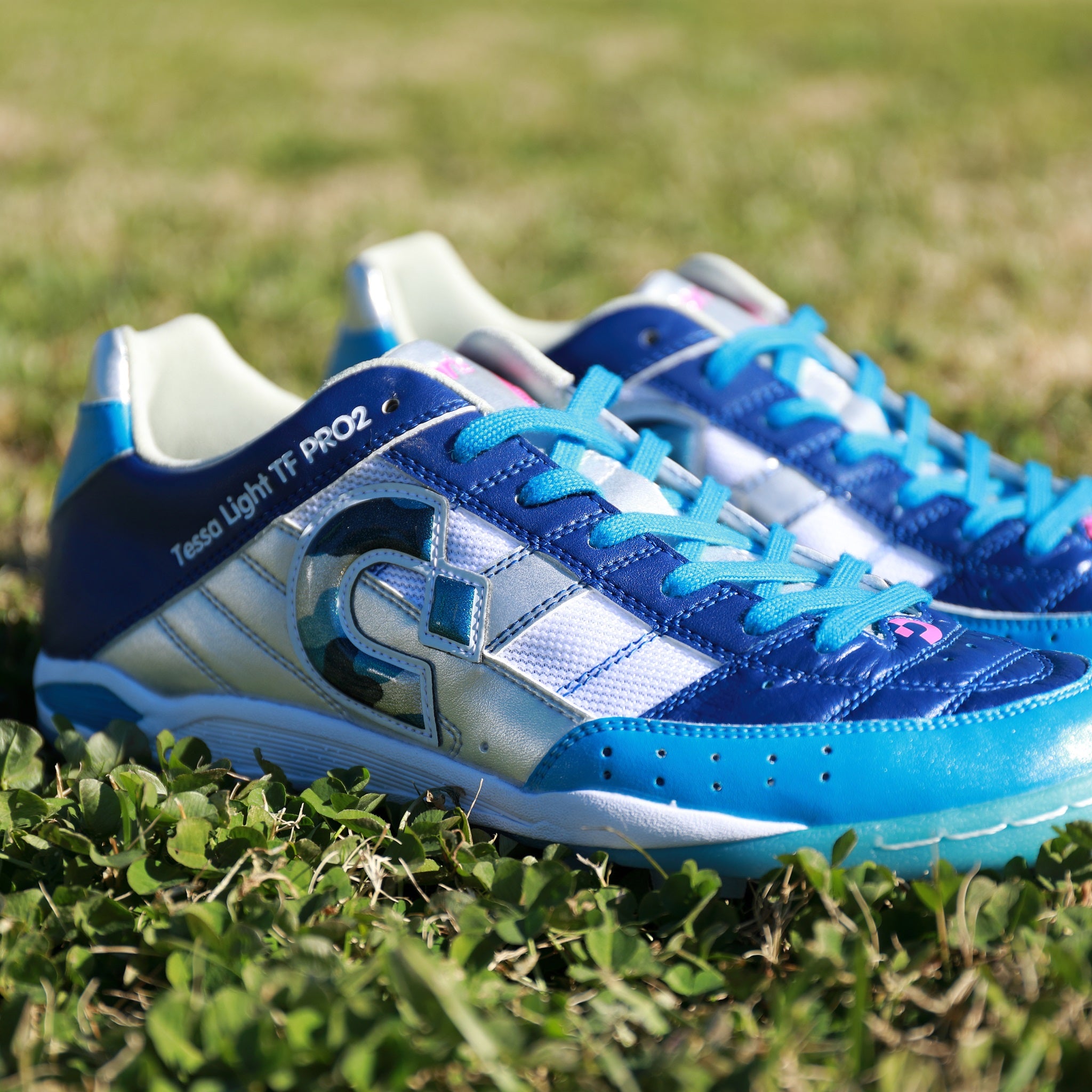 Turf Soccer Shoes, Tessa Light TF PRO2 LTD, Blue/Blue-Camouflage