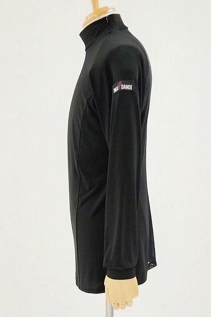 メンズ ラテン シャツ (M・L） MS350 タカダンス ブラック ハイネック