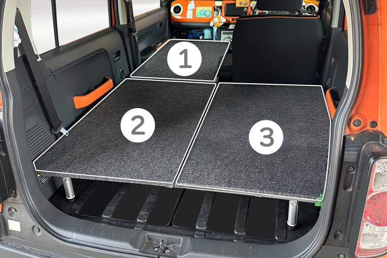 ハスラー用のソロ車中泊キット（L形ソロフラットキット）が登場…！