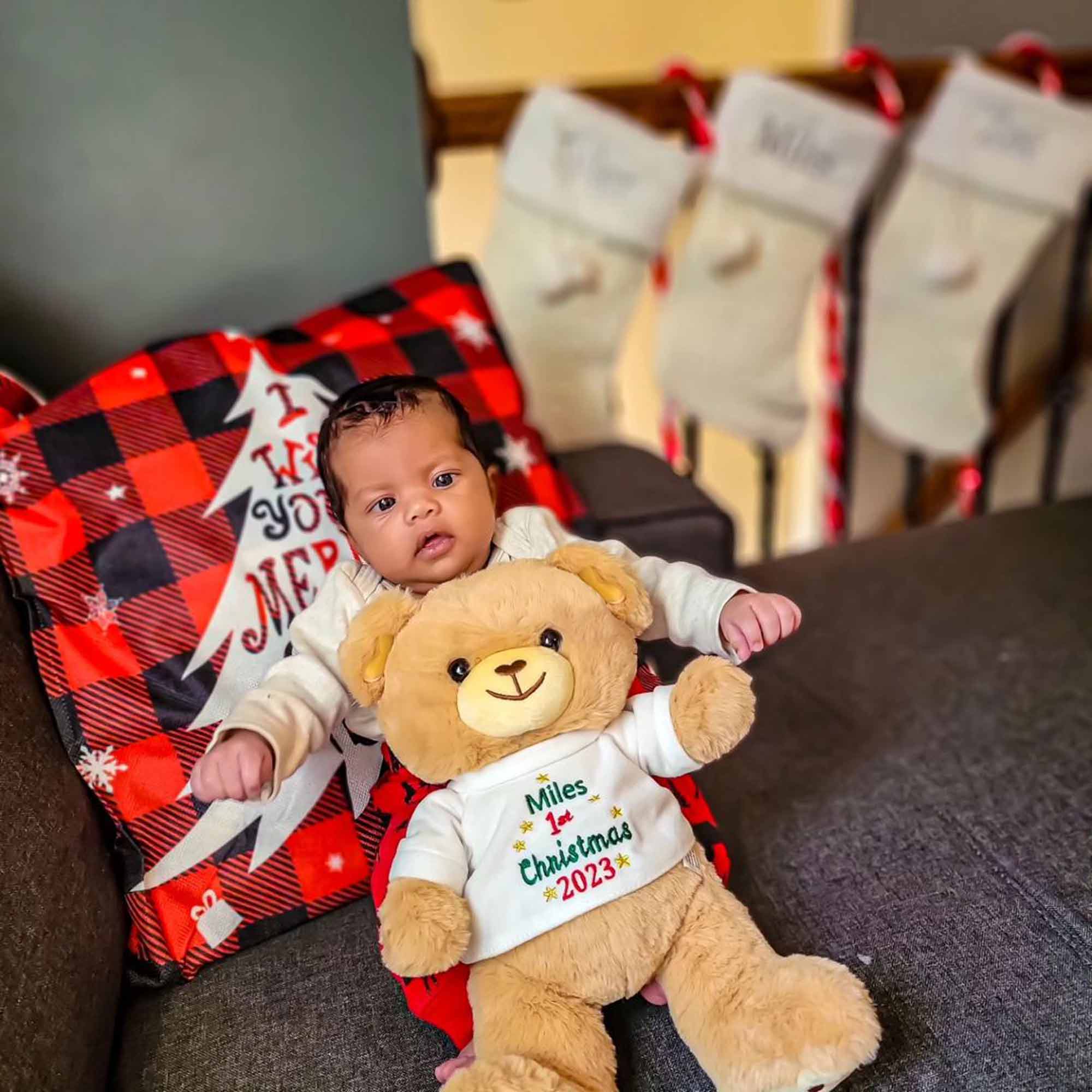 Personalized Baby's 1st Christmas Teddy Bear - 12