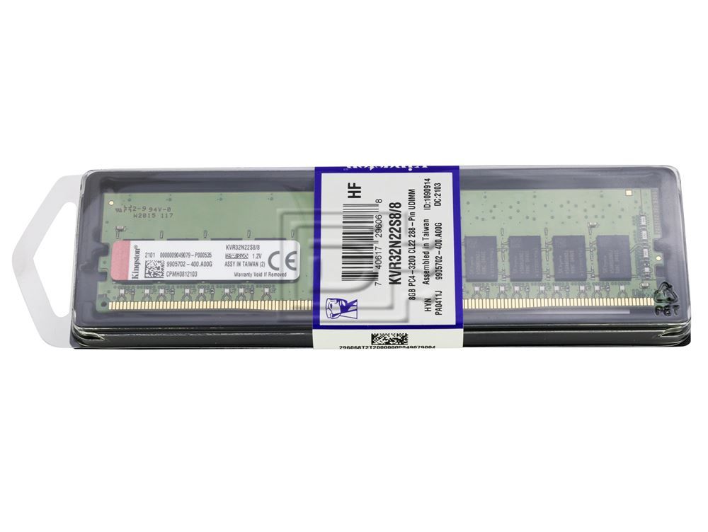 Kingston KVR32N22S8/8 DDR4 PC4-25600 CL=22 1Rx8 Unbuffered NON-ECC