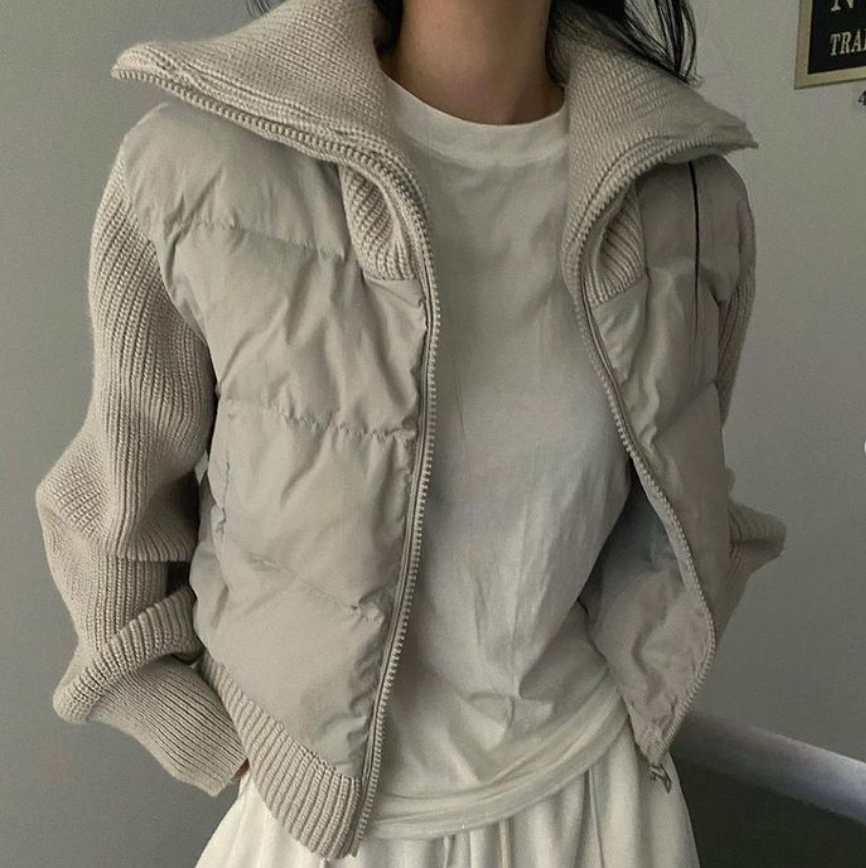 2WAYニットドッキングダウンジャンパー | レディースファッション通販