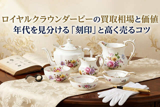 ロイヤルクラウンダービーの買取相場と価値｜年代を見分ける「刻印」と