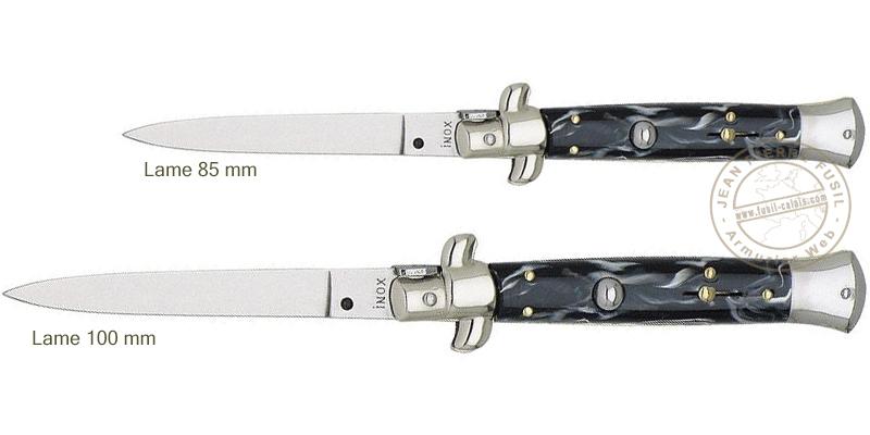 Flick knife - Horn style handle - 85 or 100 mm blade Size 85 mm