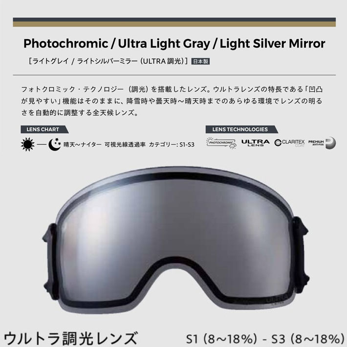 25-26 ゴーグル ダイス DICE BANK バンク BK54570 調光レンズ ジャパン