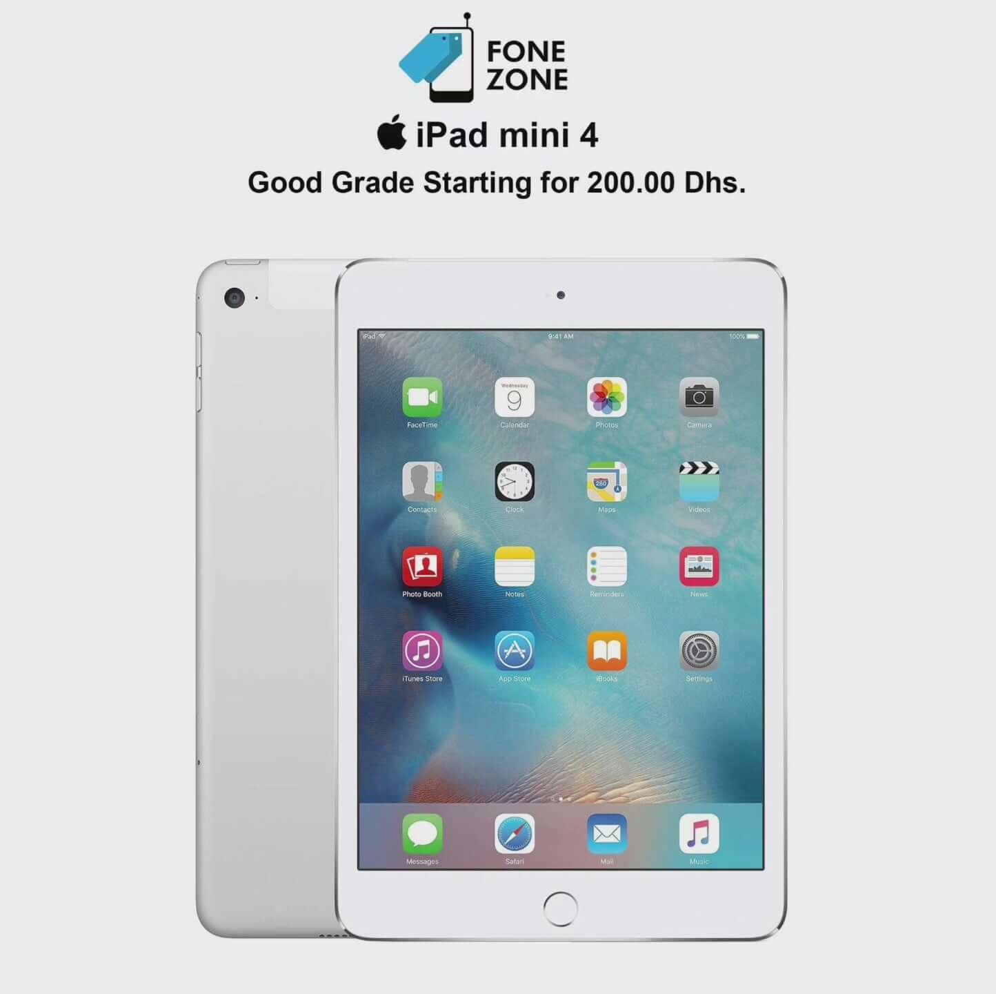 Apple iPad mini 4 128GB WiFi B Grade – Fonezone.ae